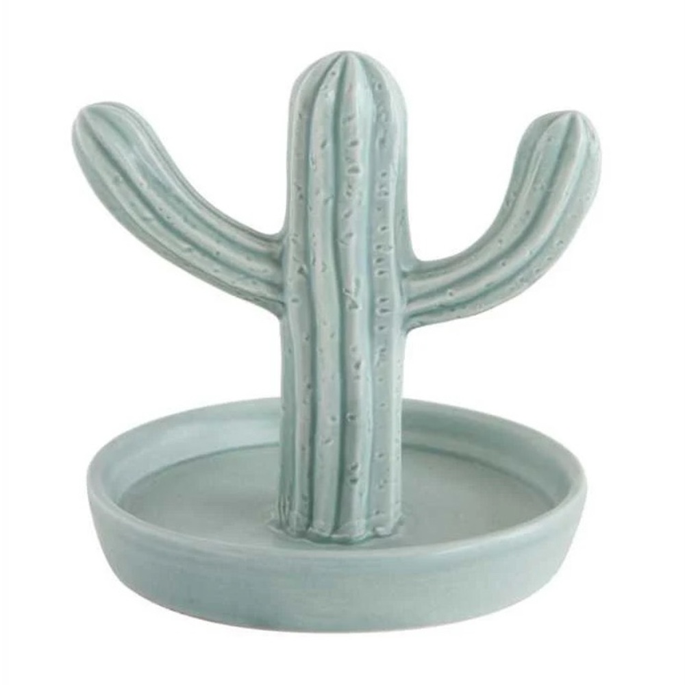 decorative stoneware cactus trinket dish